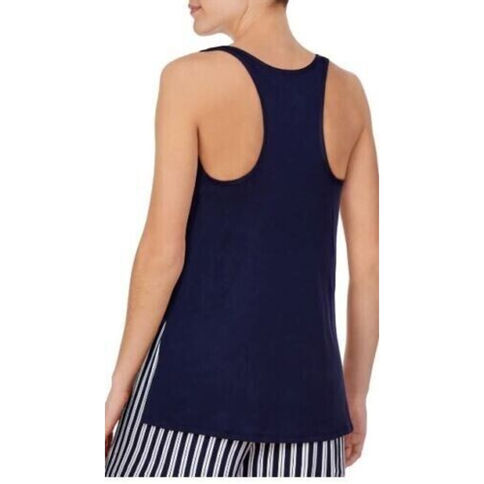 Refinery29 Women's V-Neck Racerback Knit Pajama Tank In Navy Medium — image 3 of 3